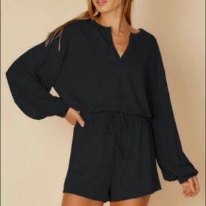 Balloon Sleeve Romper